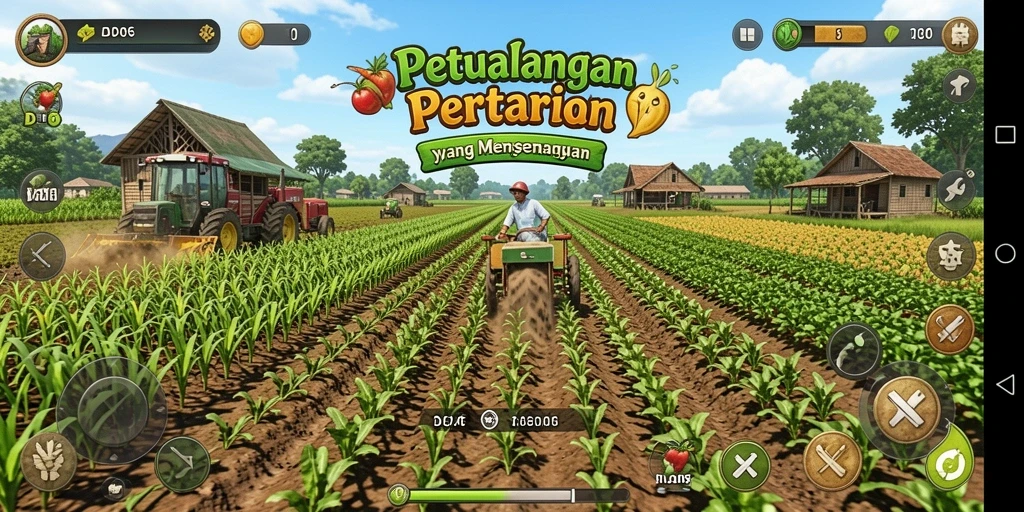 Tampilan gameplay D06 yang menonjol dalam bercocok tanam.