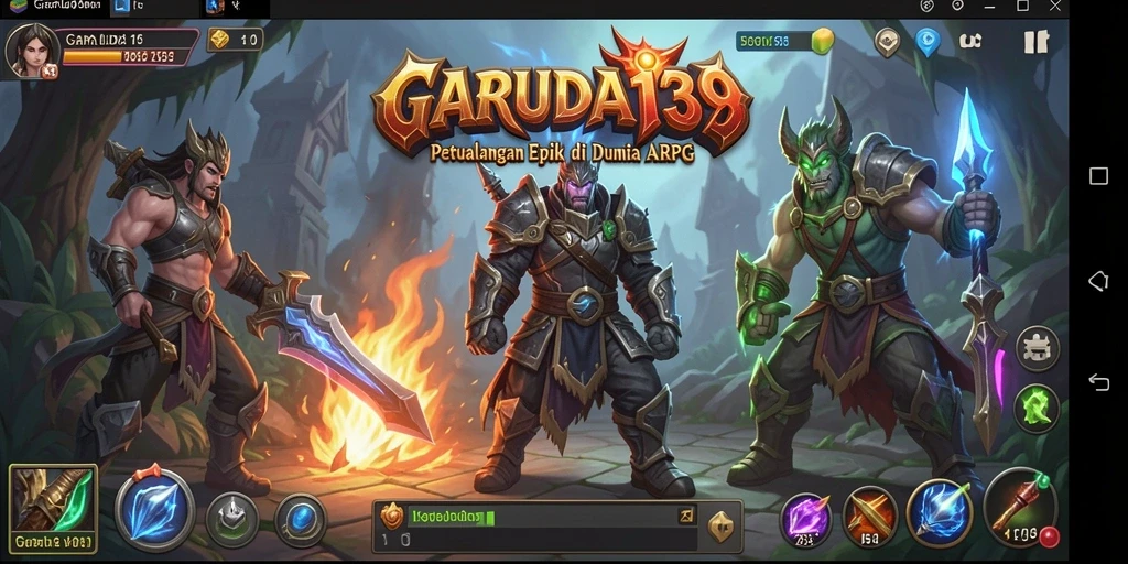 Screenshot gameplay GARUDA138 menampilkan aksi pertarungan yang intens dan mendebarkan.