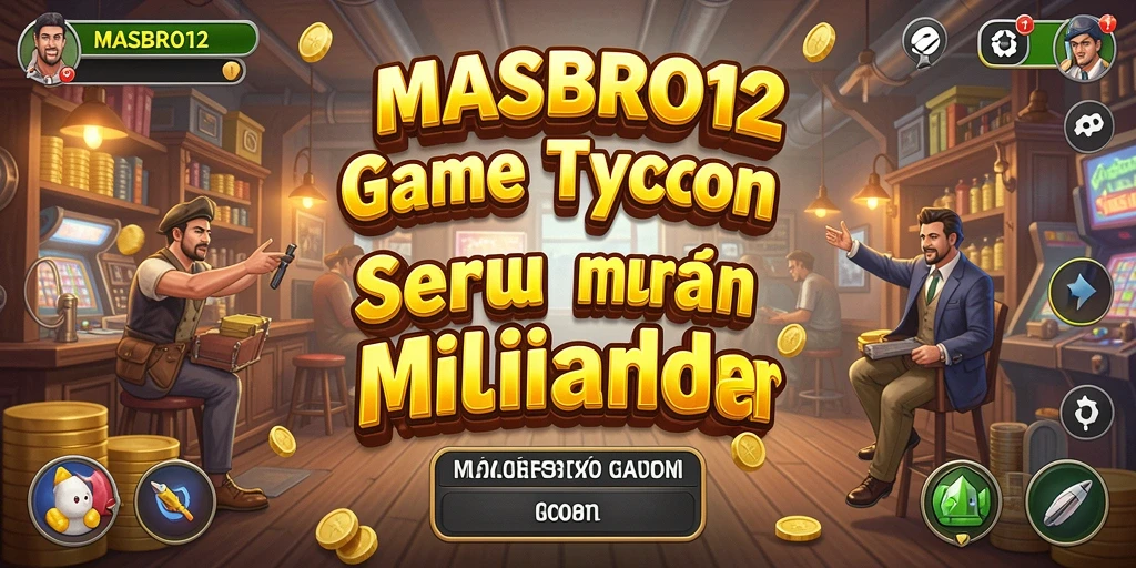Screenshot gameplay MASBRO12 menampilkan suasana dinamika bisnis Tycoon.